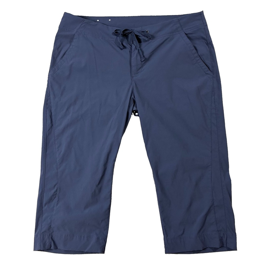 Columbia Nylon Cropped Hiking Pants Navy Women's 10 Outdoors Gorpcore Granola